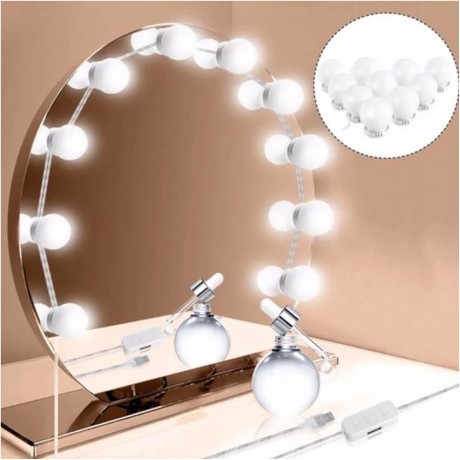 Makyaj Masası, Aynası Aydınlatma Lambası USB Işık Ayarlı 10 Lamba