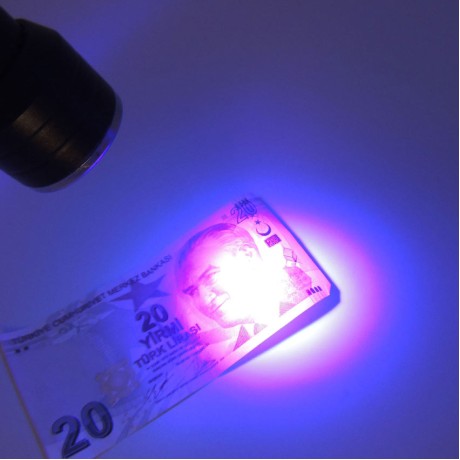 Mavi Led Işıklı Sahte Gerçek Para Kontrol Tespit Kalemi Detektör