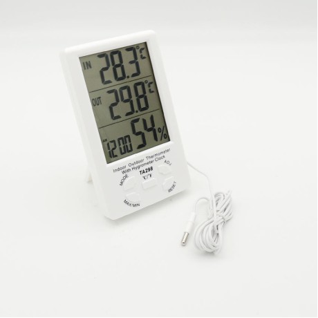 LCD Dijital Termometre Sıcaklık Ve Nem Ölçer Masa Saati Alarm