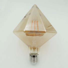 Dekoratif Piramit Flamanlı Rustik Led Ampul 6 Watt E27 Amber