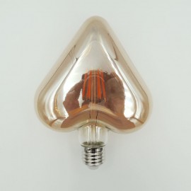 Dekoratif Kalp Flamanlı Rustik Led Ampul 6 Watt E27 Amber