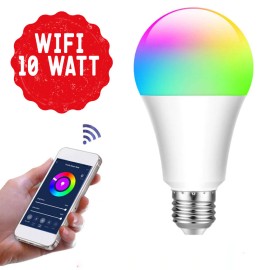 Akıllı Smart Wi-fi RGB Led Ampul 10 Watt E27 Tasarruflu 16M Renk
