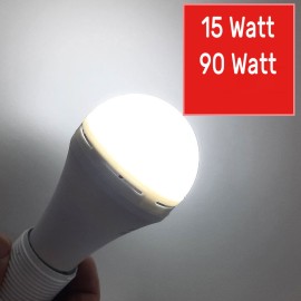 Şarjlı Led Ampul 15 Watt Beyaz Işık E27 Enerji Tasarruflu