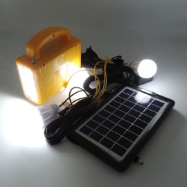 Sarı Solar Güneş Şarjlı Led Kamp Lambası, Fener FM Bluetooth MP3